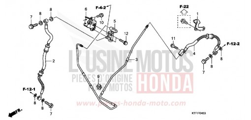 RR. BRAKE HOSE/BRAKE PIPE (SH125/R/150/R) SH150RA de 2010